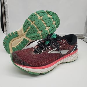 Womens Sz 10.5 B Brooks Ghost 11 Running Shoe Pink Black 1202771b017
